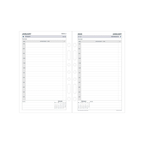 Desk Organiser - 2026 Day to a Page Refill (DK1100-26)