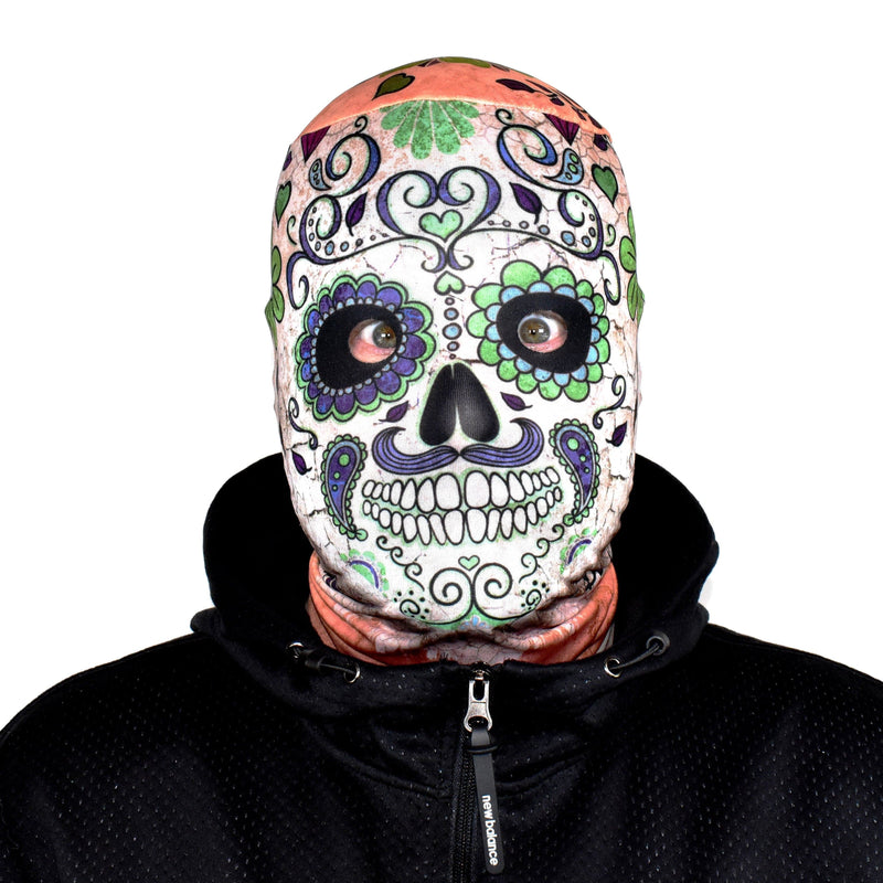 Day Of The Dead Skull Green - FaceSkinz