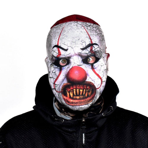 Red Hair Clown Mask - Faceskin