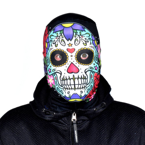 Candy Skull - Teal - Faceskin