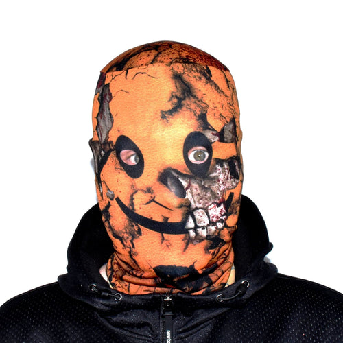 Cracked Orange Face - Faceskin