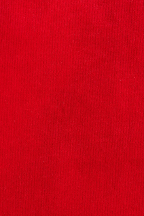 River Babycord Ric Rac Trim Wide Leg Trouser - Red