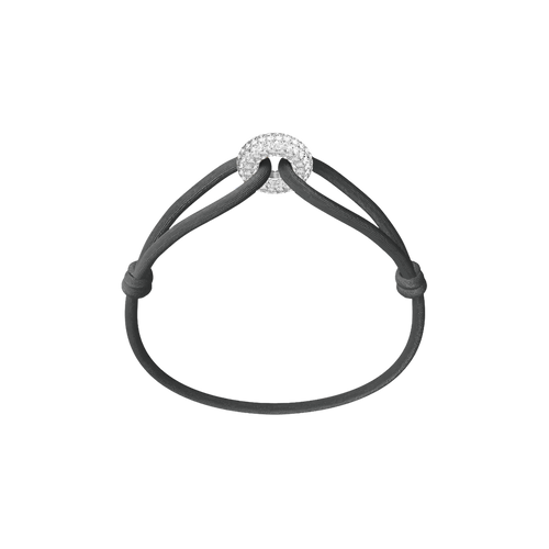 Silver Soho Pavé Cord Bracelet