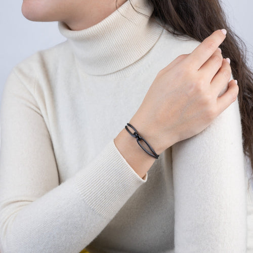 Black Soho Cord Bracelet
