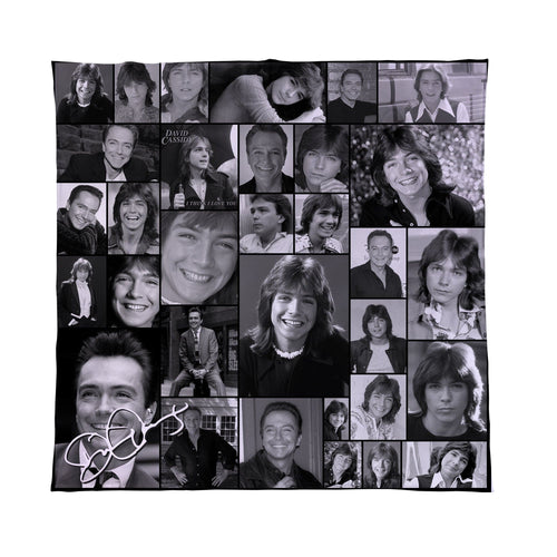 David Cassidy Montage Celebrity Fleece Throw - 2 Variants - Large Size 150cm x 150cm