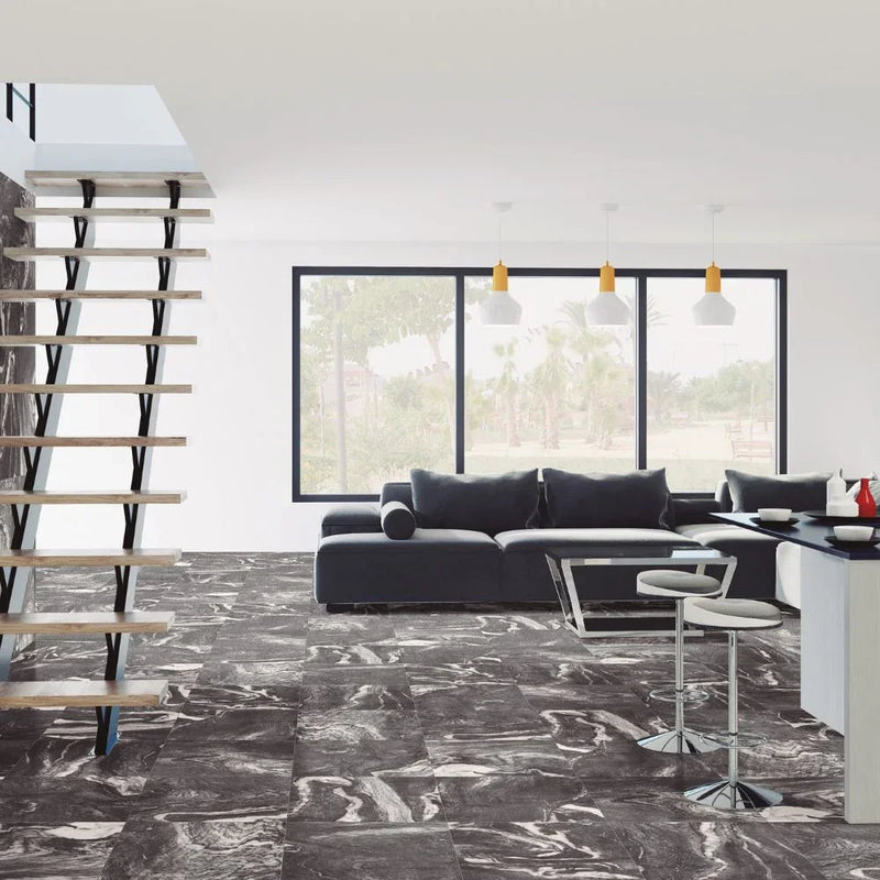 Decovo Black Porcelain Tile 60 x 120cm