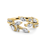 Adjustable Leaf Ring in Gold