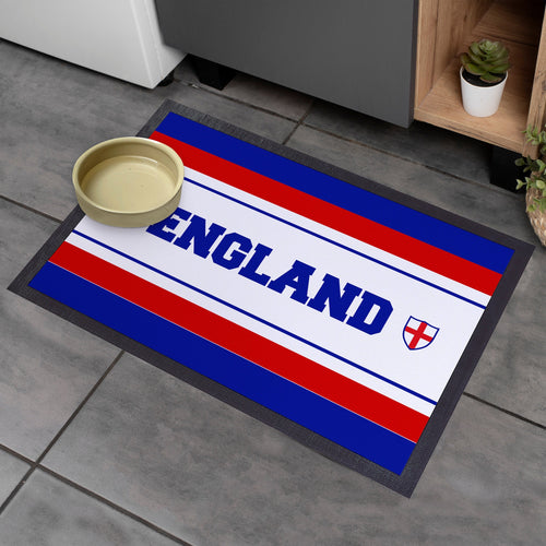 England Stripe -  Retro Door Mat - 60cm x 40cm