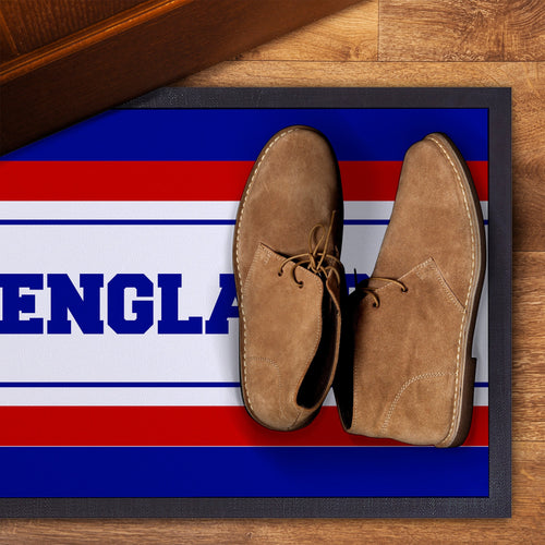England Stripe -  Retro Door Mat - 60cm x 40cm