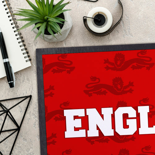 England - Red Lion Pattern -  Retro Door Mat - 60cm x 40cm