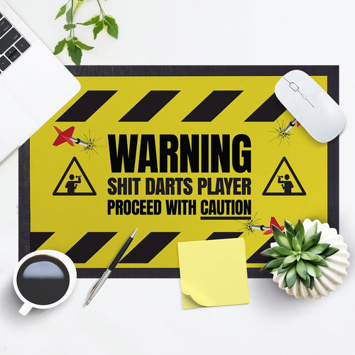 Warning! Sh*t Darts Player - Door Mat - 60cm x 40cm
