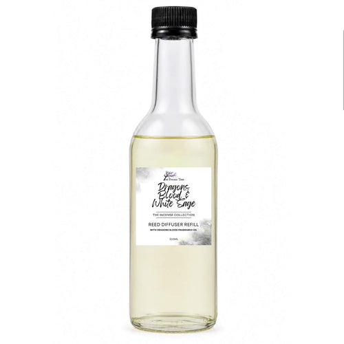 Dragons Blood & White Sage - Crystal Infused Reed Diffuser - The Incense Collection