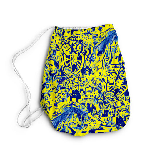 Leeds Player Montage - Drawstring Duffle bag