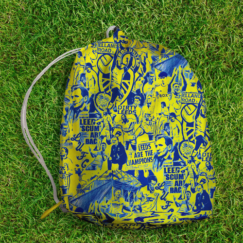 Leeds Player Montage - Drawstring Duffle bag