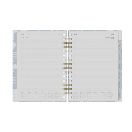 2026-2027 Mid Year Planner - 13 Month A5 Day-to-Page Diary - Hard Cover - Collins Debden Scandi Range
