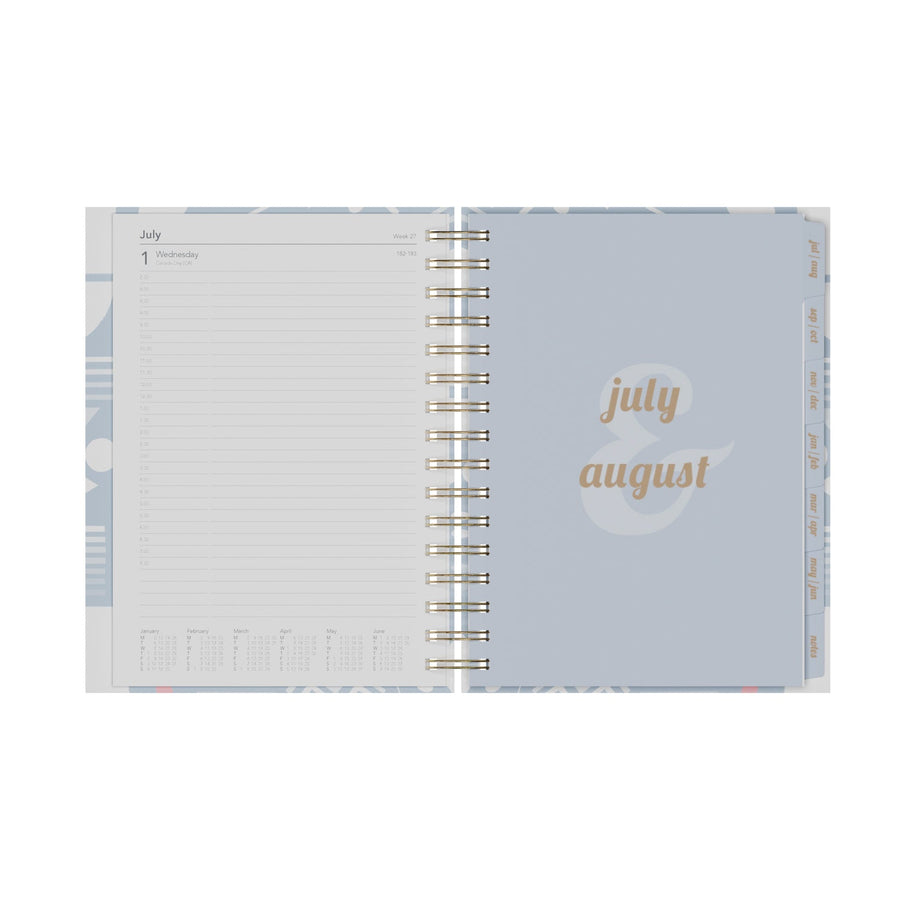 2026-2027 Mid Year Planner - 13 Month A5 Day-to-Page Diary - Hard Cover - Collins Debden Scandi Range