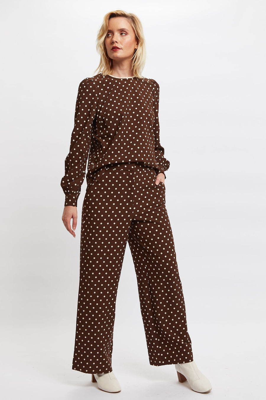 Louche Elina Pretty Woman Print Trouser