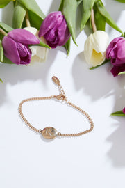 Louche Emily Personal Letter Disc Bracelet Gold