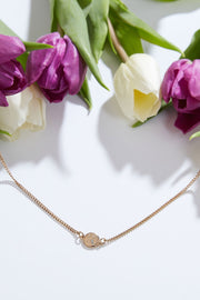 Louche Letter Disc Necklace Gold