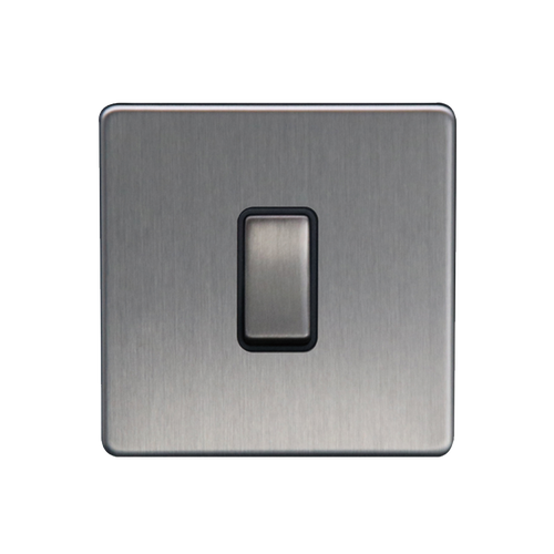 Caradok 10A Retractive Switch Brushed Chrome