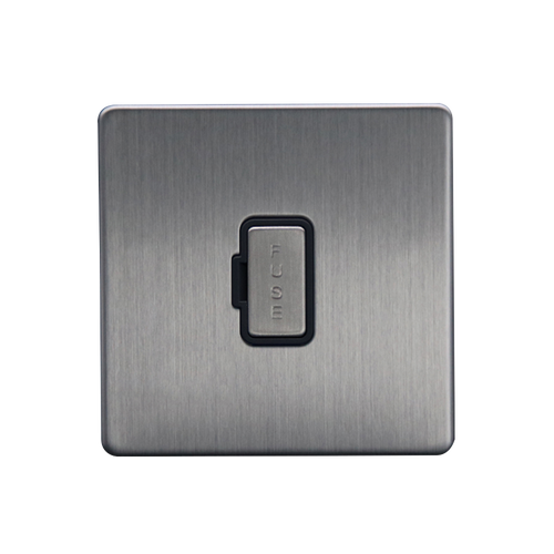 Caradok 13A Unswitched Spur Brushed Chrome