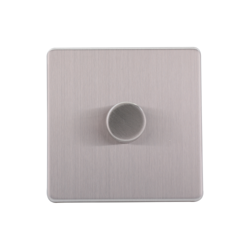 Caradok 1G LED Dimmer Brushed Chrome (Max 100W)