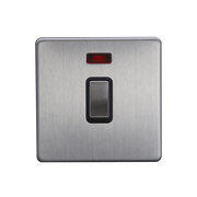 Caradok 20A DP Switch c/w Neon Brushed Chrome