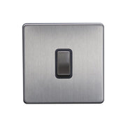 Caradok 20A DP Switch Brushed Chrome Grey Insert