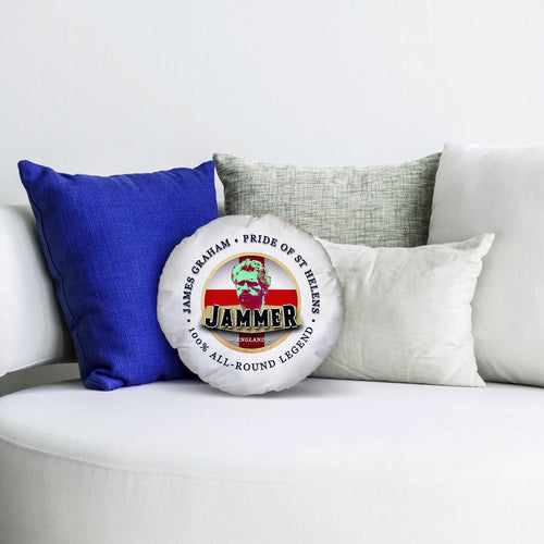 England Rugby League Jammer  - Legend Collection - Circle Cushion 14"