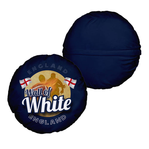 England Rugby League Wall of White  - Legend Collection - Circle Cushion 14"