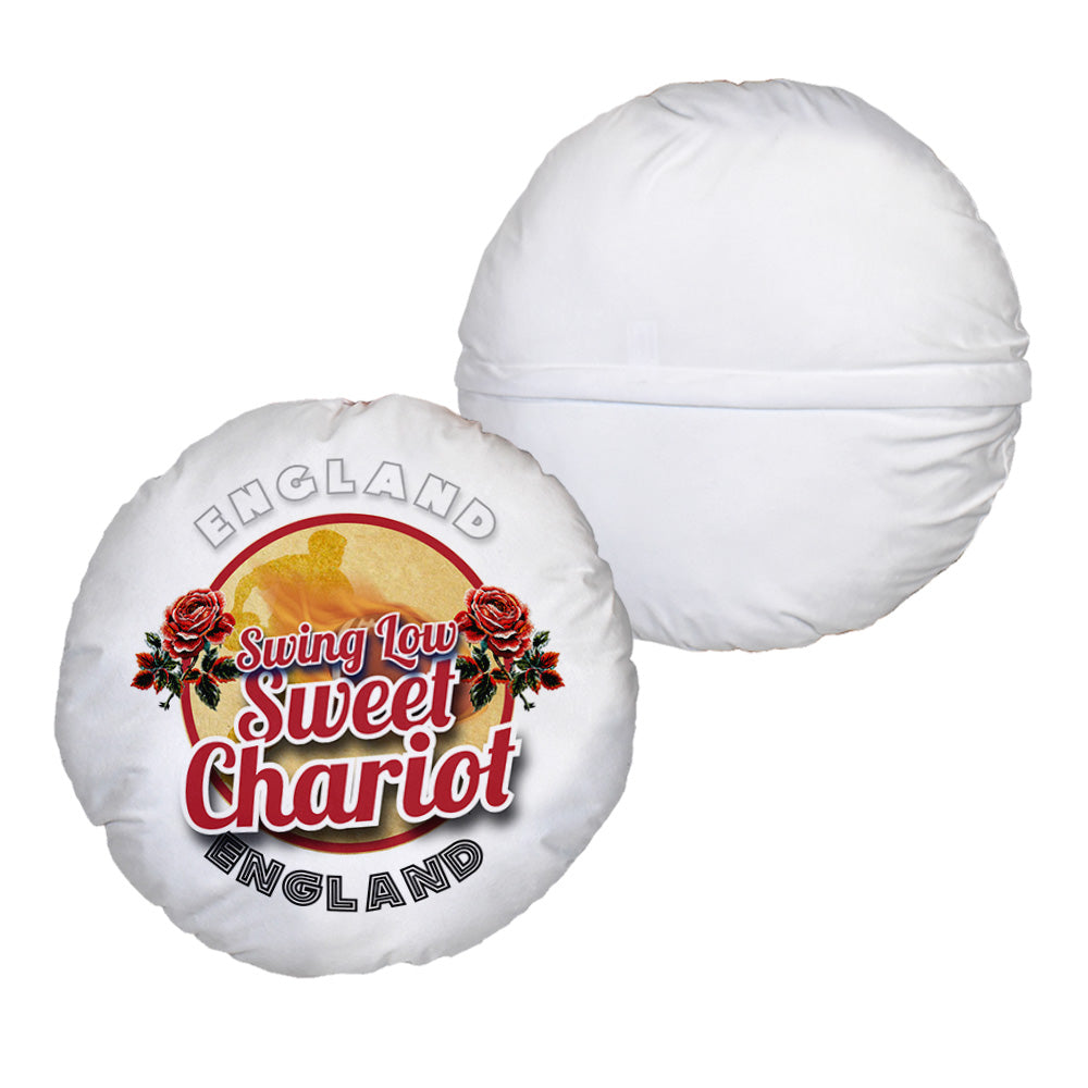 England Rugby Union Chariot  - Legend Collection - Circle Cushion 14"