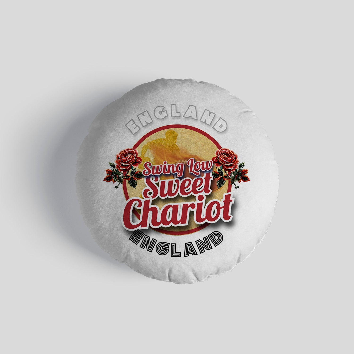 England Rugby Union Chariot  - Legend Collection - Circle Cushion 14"