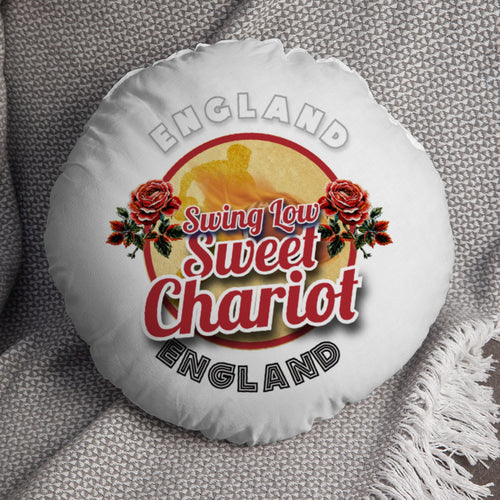 England Rugby Union Chariot  - Legend Collection - Circle Cushion 14"