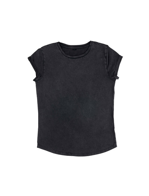 Organic Cotton Rolled Sleeve T-shirt: Womens