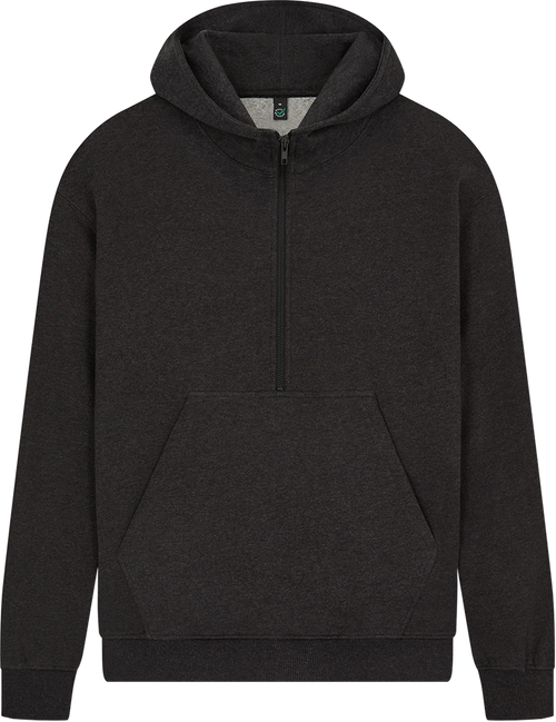 Organic Half Zip Hoodie: Unisex