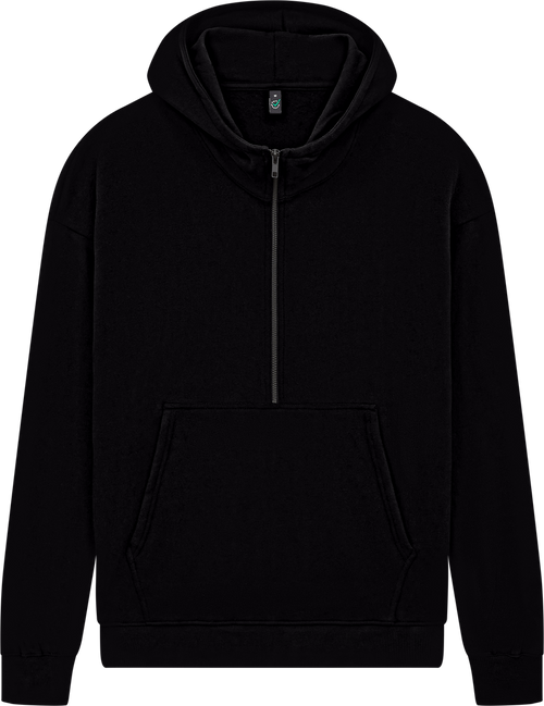 Organic Half Zip Hoodie: Unisex