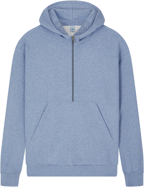 Organic Half Zip Hoodie: Unisex