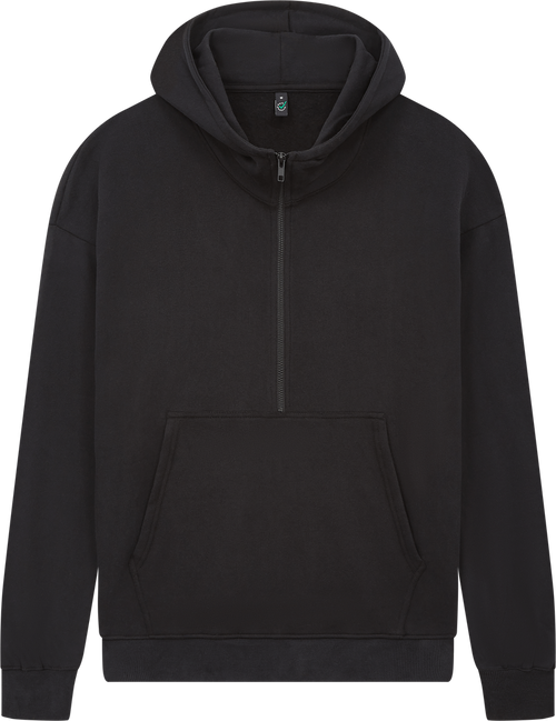 Organic Half Zip Hoodie: Unisex