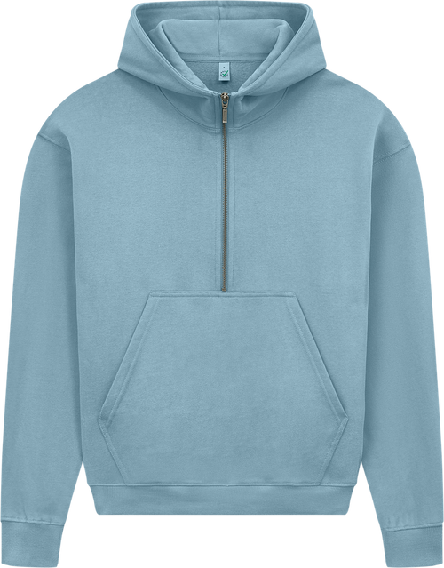 Organic Half Zip Hoodie: Womens