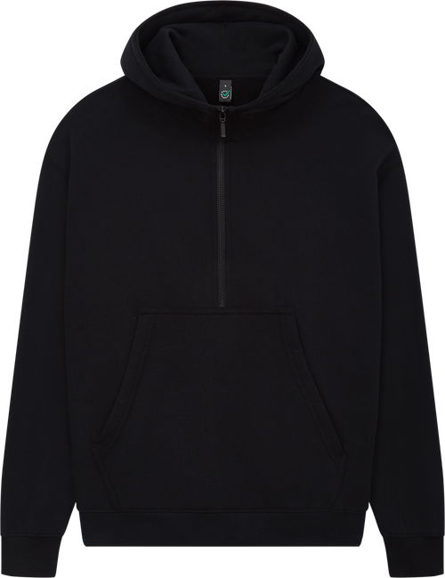Organic Half Zip Hoodie: Womens