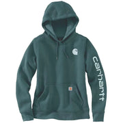 Carhartt 102791 Womens Clarksburg Relaxed Fit Midweight Logo Sleeve Sweatshirt