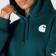 Carhartt 102791 Womens Clarksburg Relaxed Fit Midweight Logo Sleeve Sweatshirt