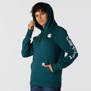 Carhartt 102791 Womens Clarksburg Relaxed Fit Midweight Logo Sleeve Sweatshirt