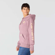 Carhartt 102791 Womens Clarksburg Relaxed Fit Midweight Logo Sleeve Sweatshirt