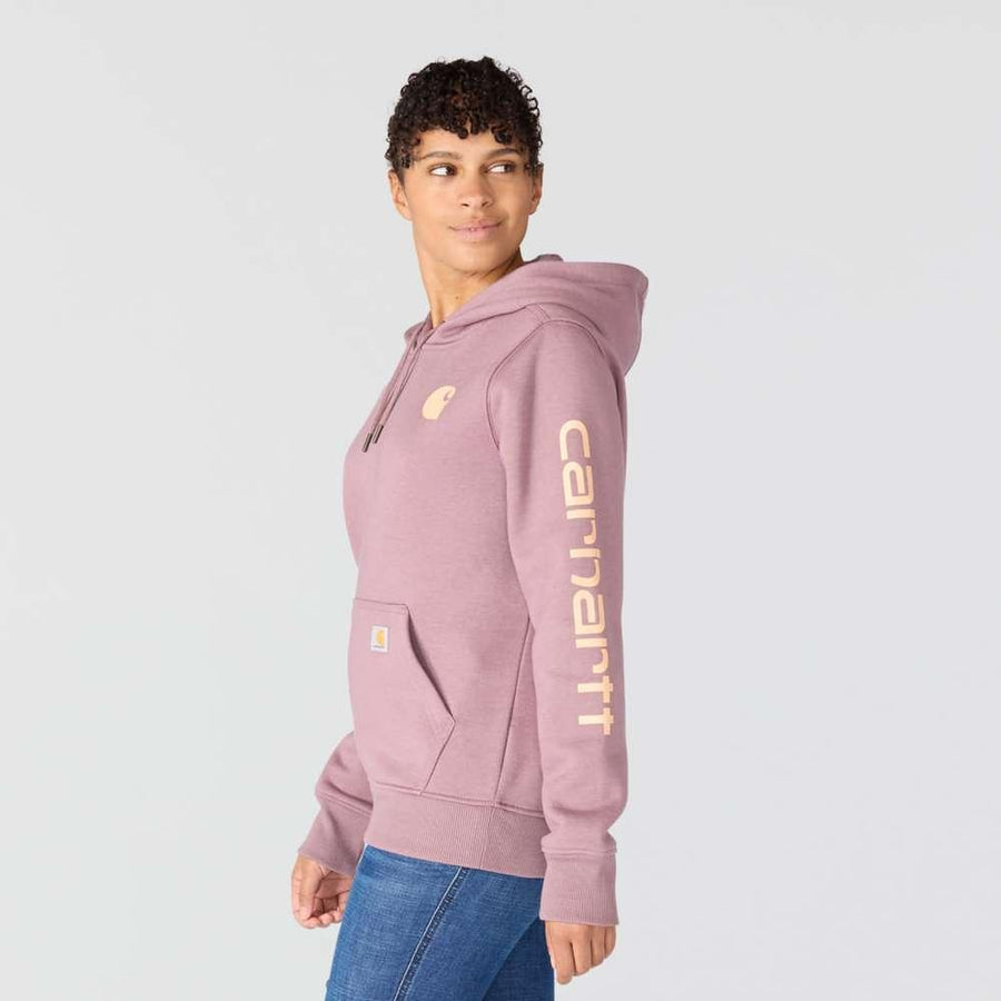 Carhartt 102791 Womens Clarksburg Relaxed Fit Midweight Logo Sleeve Sweatshirt