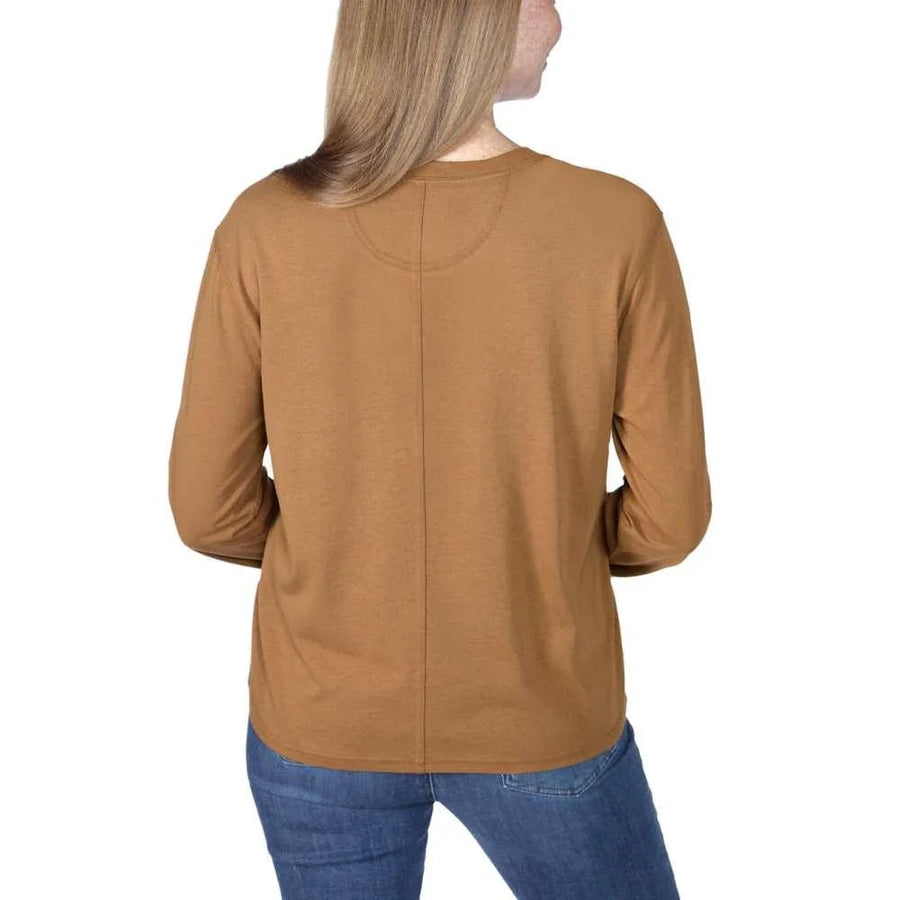 Carhartt 106121 Women's Relaxed Fit Lightweight Long-Sleeve Pocket T-Shirt
