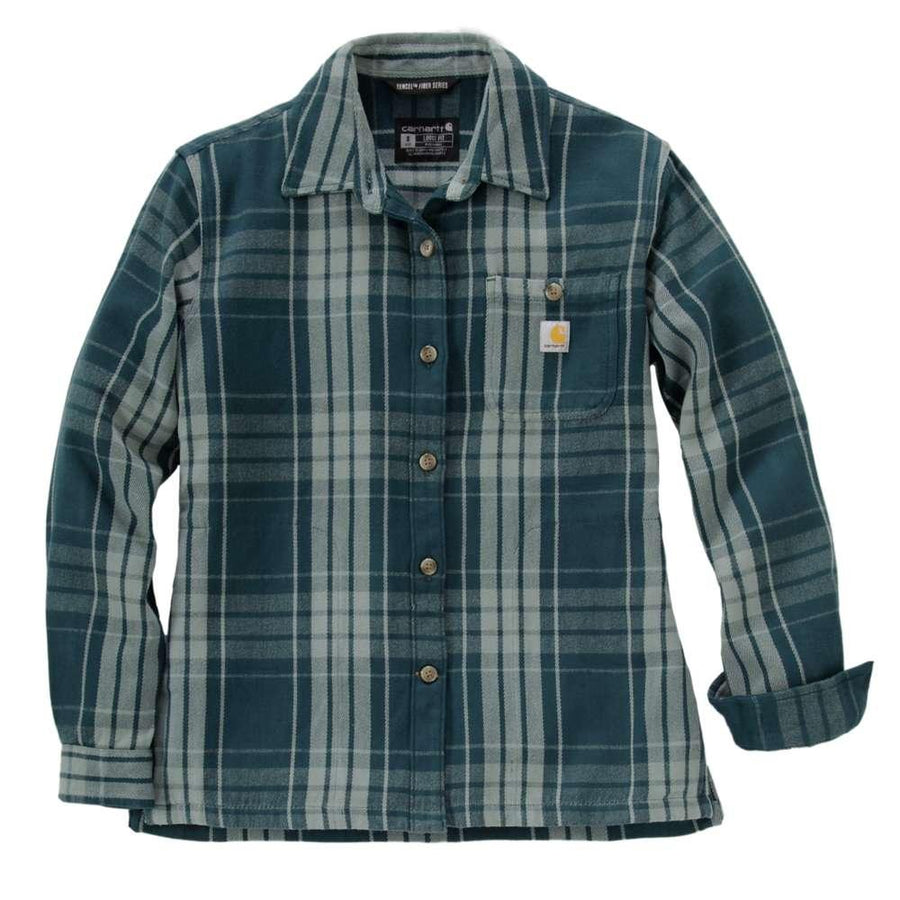 Carharrt 107136 Women's  Tncl Srs LseFit Twll Plaid Shrt