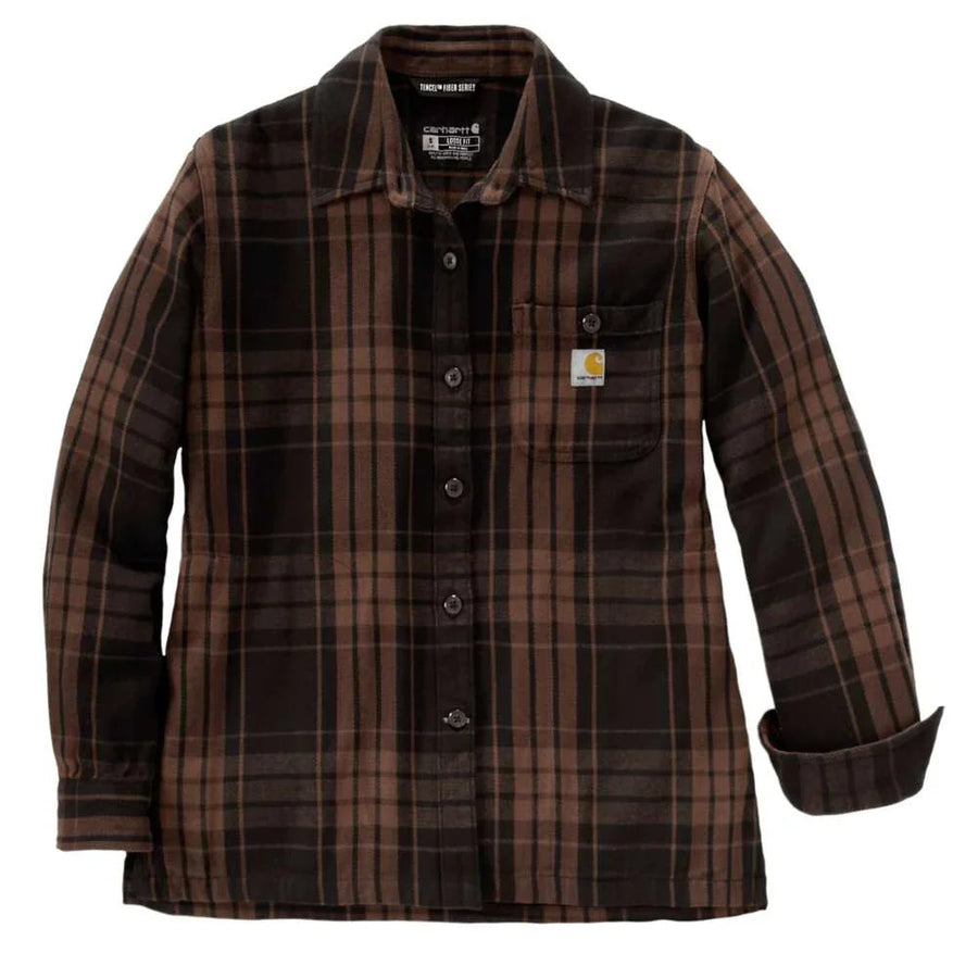 Carharrt 107136 Women's  Tncl Srs LseFit Twll Plaid Shrt