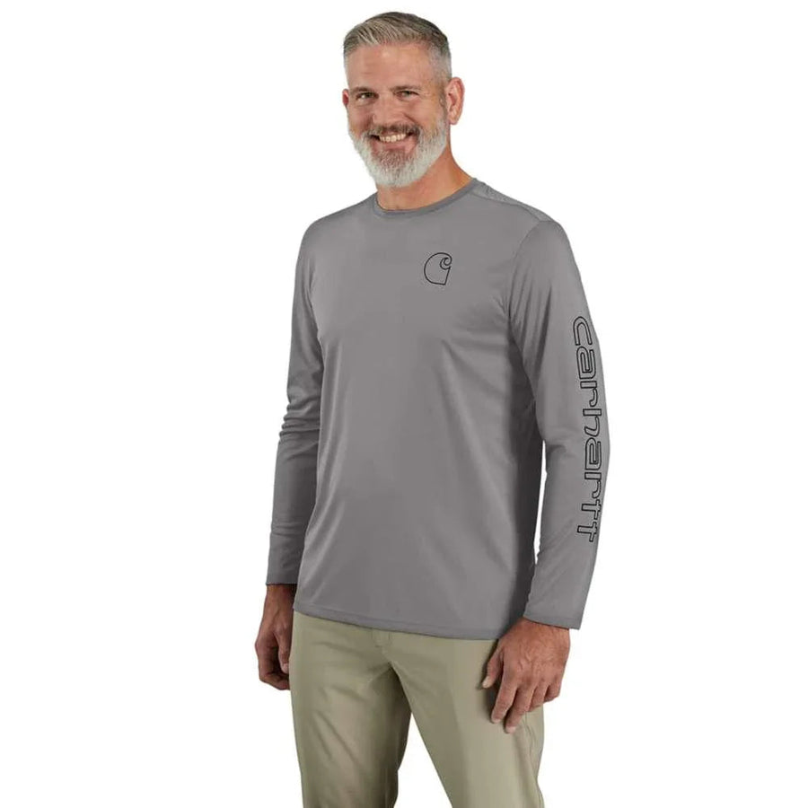 Carhartt 107202 Force Sun Defender Lightweight Long-Sleeve Logo Graphic T-Shirt
