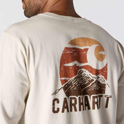 Carhartt 107260 Relaxed Fit Heavyweight Long-Sleeve Mountain Graphic T-Shirt